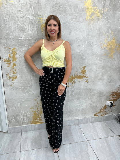 Dots black denim