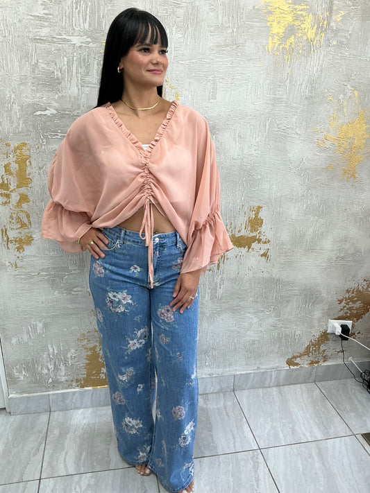 Flower pink Denim