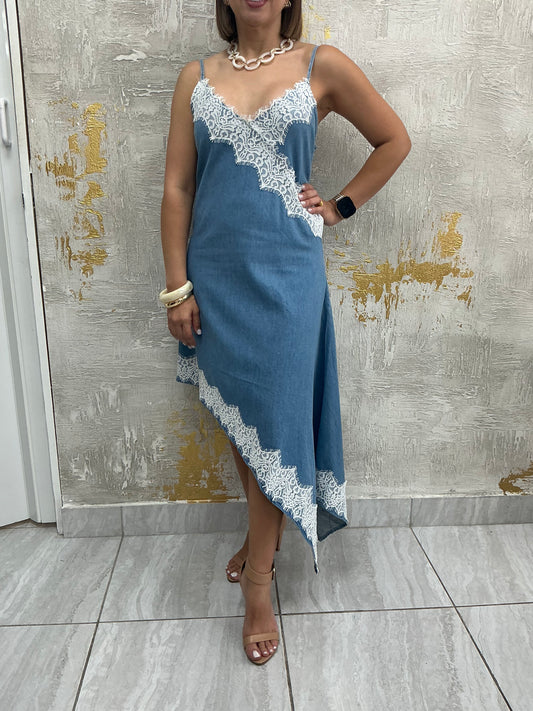 Lacedenim Mid Dress