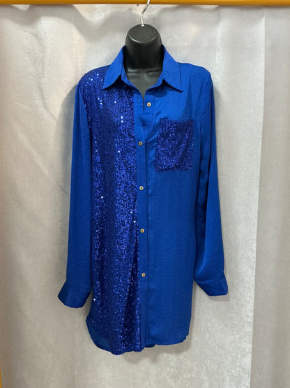 Sequin Shirt Dress