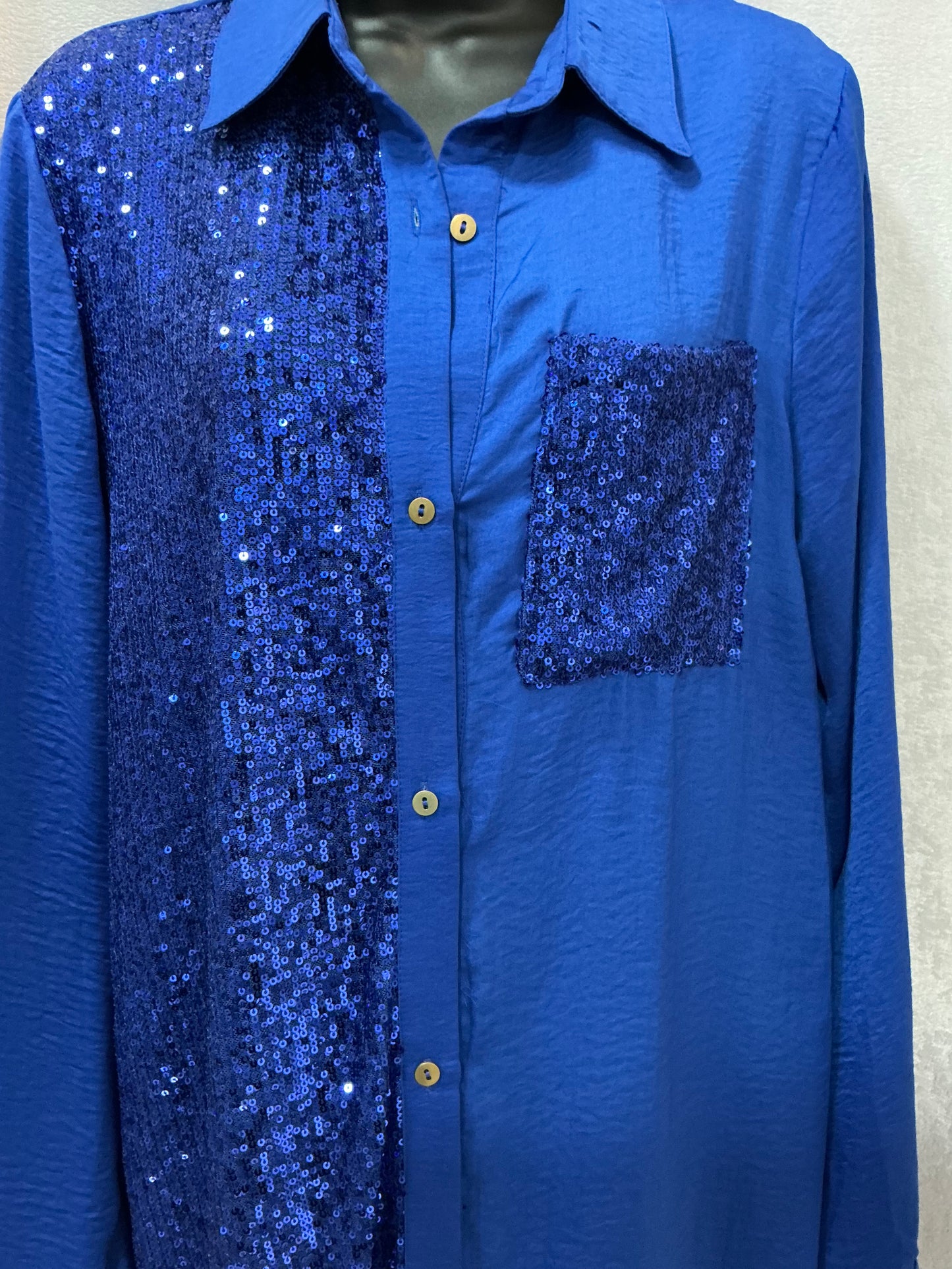 Sequin Shirt Dress