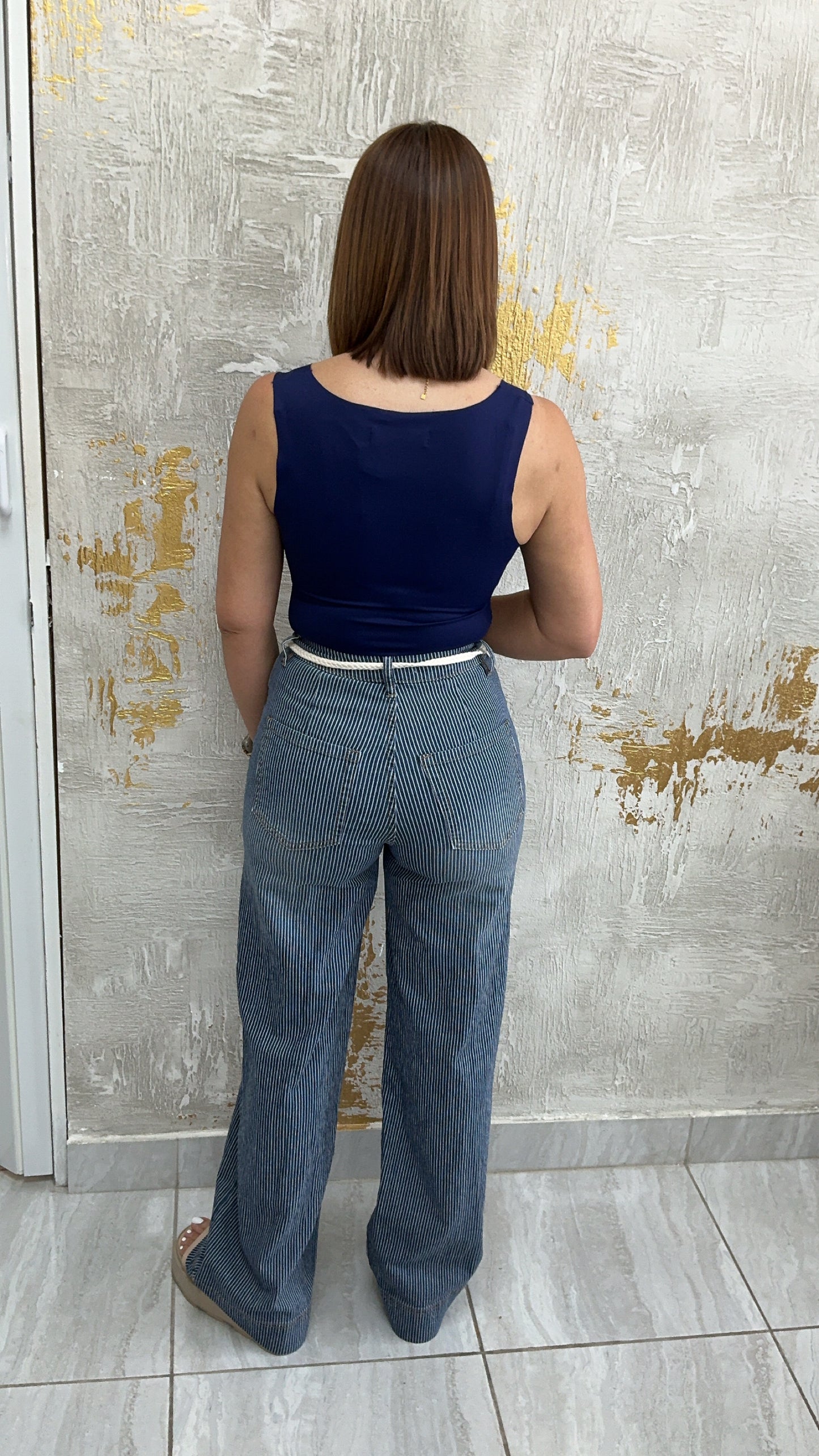 Pinstripe Denim