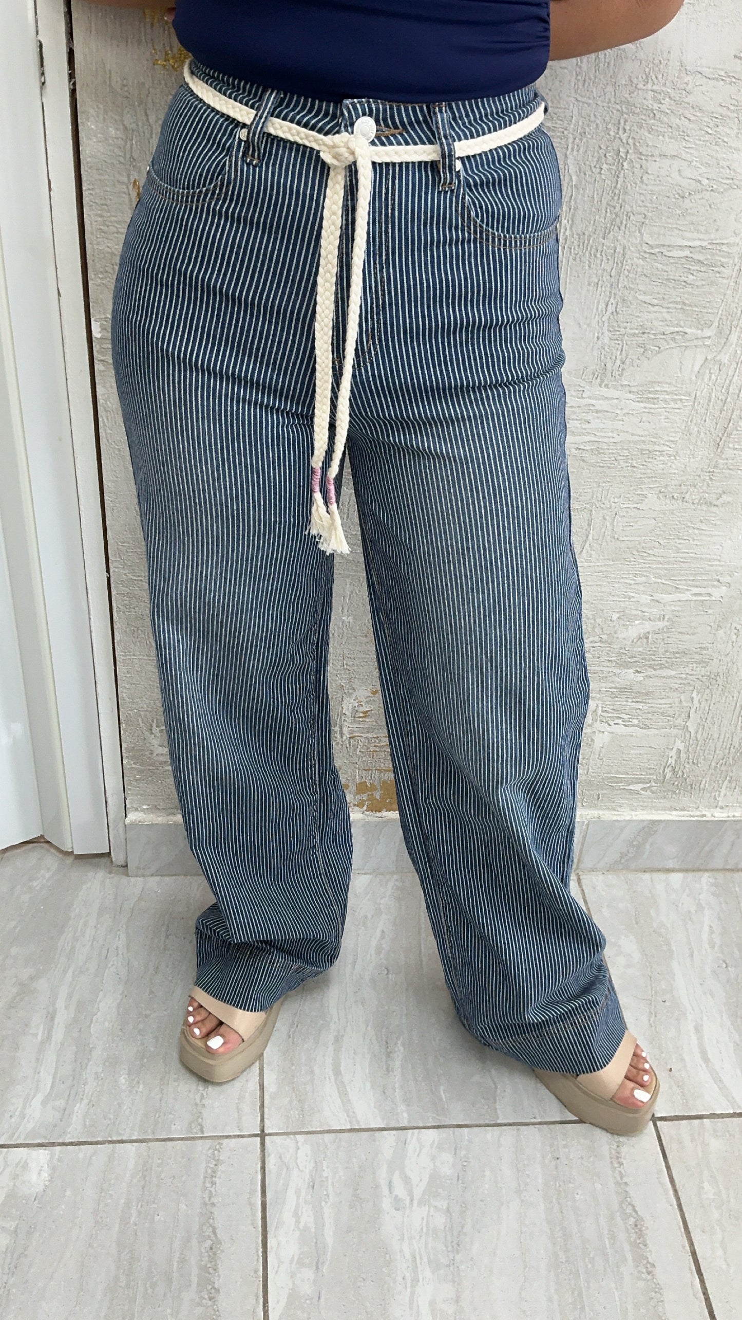 Pinstripe Denim