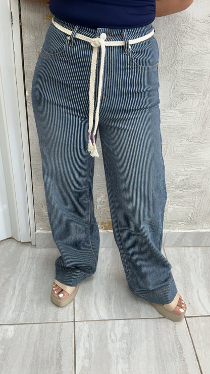 Pinstripe Denim